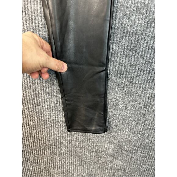 Assets By Spanx Womens Faux Leather Leggings Size Large Black Pull On Strech - Picture 3 of 8